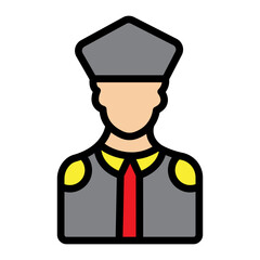 Police Filled Line Icon Design
