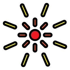 Flare Filled Line Icon Design