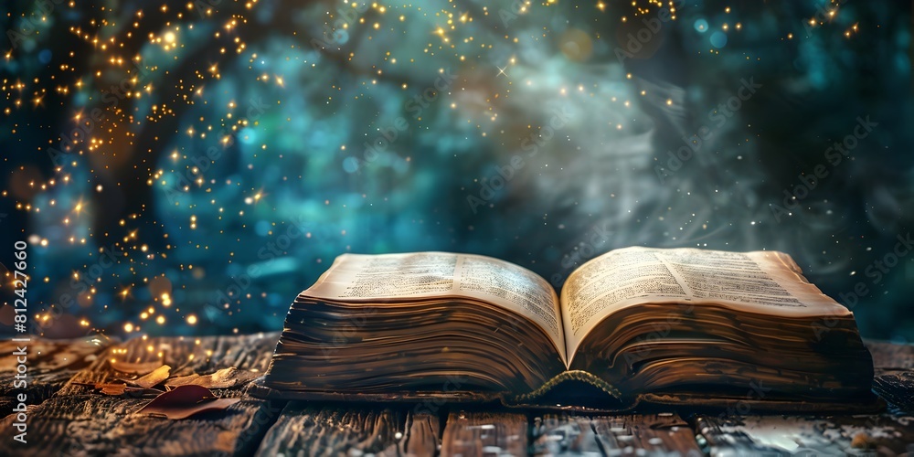 Poster exploring the enchanting realms of mythology and folklore through a local book club