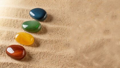 beach ball on sand, pills on white background, ball on the beach, green and yellow balls, seven color chakra crystal stones on sandy beach, chakra energy flow healer meditations