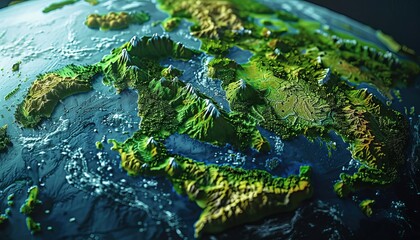 Represent a timelapse illustration of continental drift, showing how the shifting of tectonic...