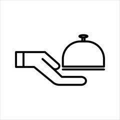 Restaurant line icons making ready-to-eat food