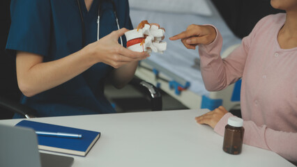 Medicaltest vaccine research and development concept. Scientist team in laboratory study and...