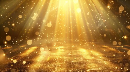 A bright yellow background with a lot of sparkles. The background is filled with gold and the sparkles are scattered all over the image