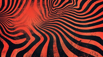 Op-art style abstract background inspired by horror genre. - obrazy, fototapety, plakaty