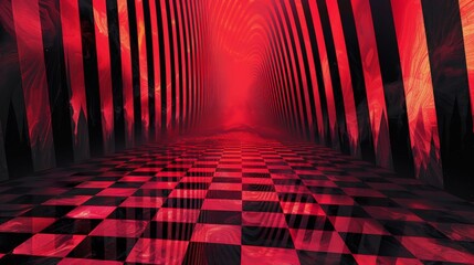 Eerie abstract background with horror genre motifs in op-art style. - obrazy, fototapety, plakaty