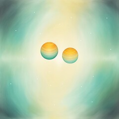 binary planet system with two worlds orbiting each other - obrazy, fototapety, plakaty