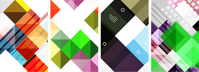 Square abstract poster set. Vector Illustration For Wallpaper, Banner, Background, Card, Book Illustration, landing page