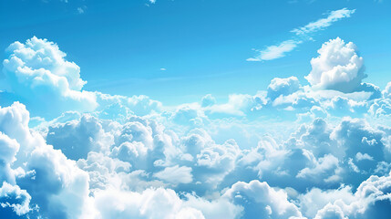 A blue sky with white clouds