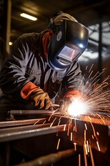 Experienced welder building strong pipelines for infrastructure projects 