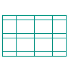 Simple accordion style data table layout template,vector
