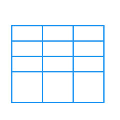 Simple accordion style data table layout template,vector