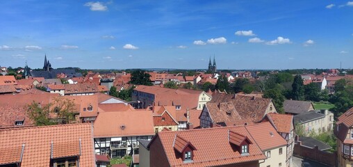 Quedlinburg, Sachsen-Anhalt,
Blick vom Schlossberg