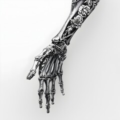 Skeleton Hand Tattoo Design Radiating Intricate Detail