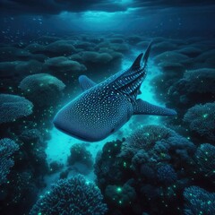 Scenery of Whale Shark in the Ocean
