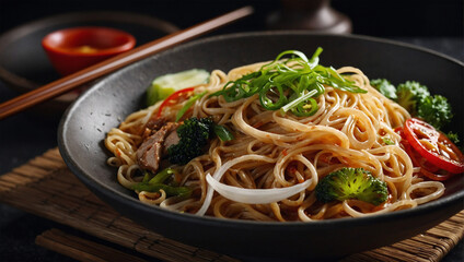 Delicious asian noodles