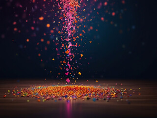 Coloring glow water wet effect confetti abstract background with ai generative  - obrazy, fototapety, plakaty
