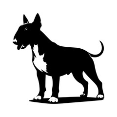 Bull Terrier Vector Silhouette- Bull Terrier Illustration- Minimalist Bull Terrier Vector.