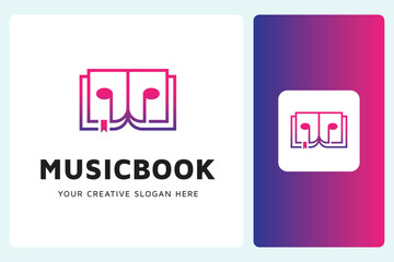 Music Book Logo Design Template