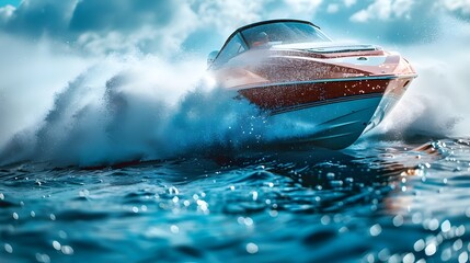 Exhilarating High Speed Boat Competition on the Open Waters - Powered by Adobe