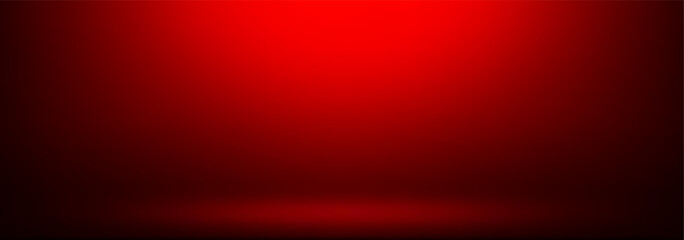 Empty red studio room, used as background for display your products