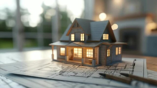 Engage viewers with stunning 3D animation showcasing architectural plans for houses, emphasizing concepts of home design, mortgage, and real estate transactions. Ideal for businesses in the housing ma