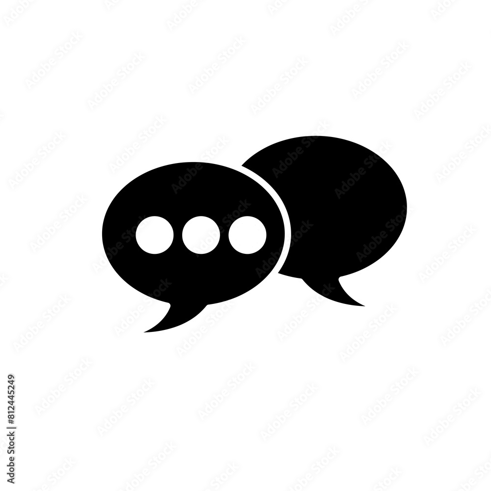 Poster speech bubbles solid icon, vector flat trendy style illustration for web and app..eps