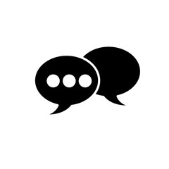 Fototapeta premium speech bubbles solid icon, vector flat trendy style illustration for web and app..eps