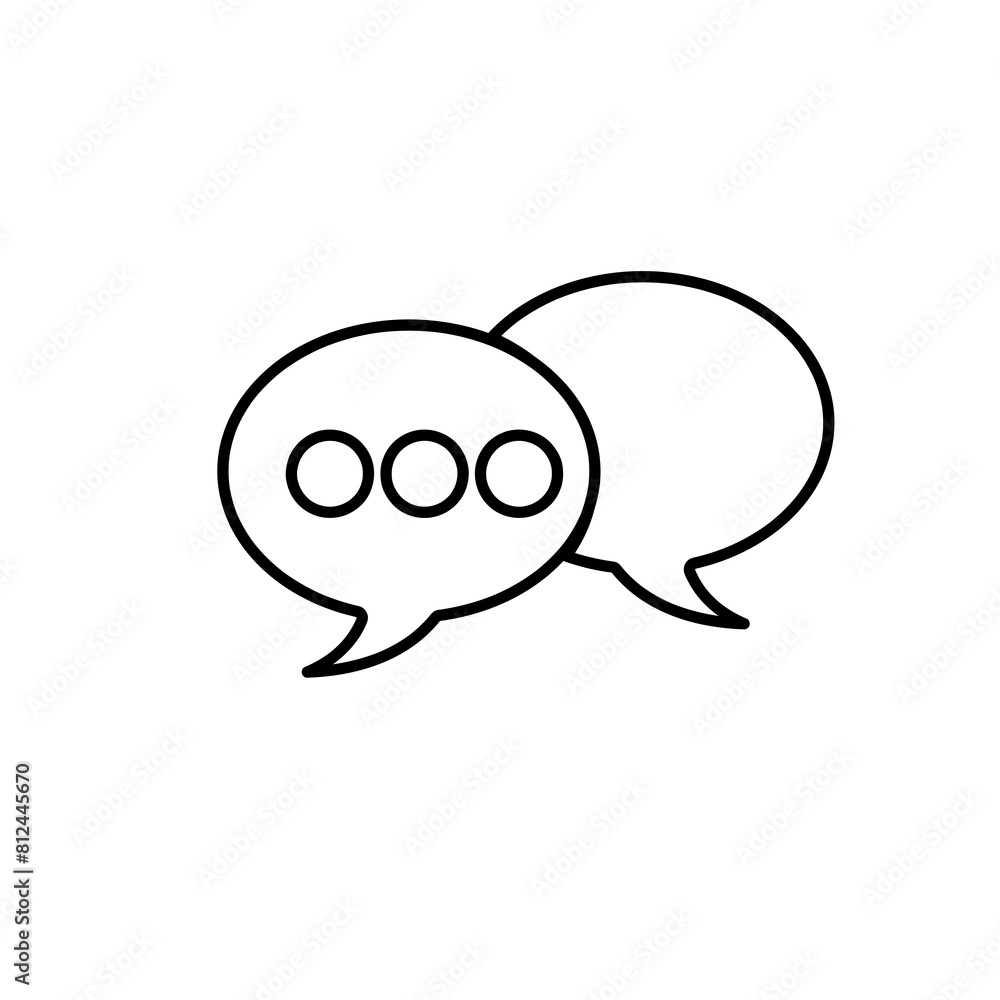 Poster speech bubbles vector liner illustration for web and app on white background..eps