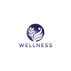 wellness logo design vector, wellness logo. yoga logo. spiritual logo