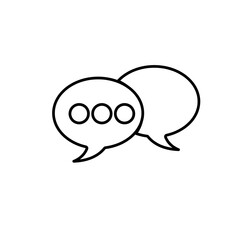 speech bubbles vector liner illustration for web and app on white background..eps