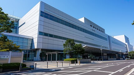 Obraz premium A large building with a lot of windows
