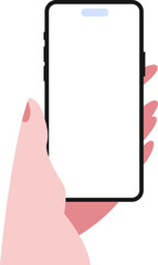 Simple flat Hand Holding Phone illustration