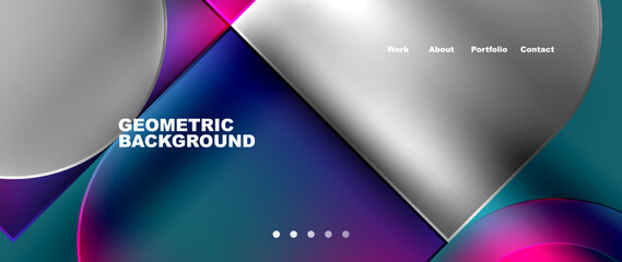 Fototapeta premium Geometric abstract glassmorphism with circles and squares. Vector Illustration For Wallpaper, Banner, Background, Card, Book Illustration, landing page