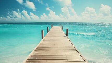 Obraz premium Beautiful beach and sea landscape background