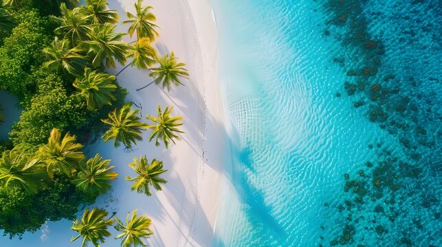 Beautiful beach and sea landscape background