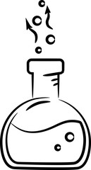 Laboratory icon, hand-drawn laboratory vector