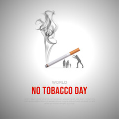 World No Tobacco Day. The Concept Of Quit Smoking Awareness background greeting card, poster, banner. vector illustration