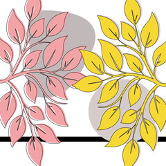 Abstract leaves illustration