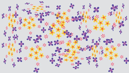 a simple background design  with colorful flowers