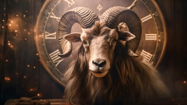 Astrology calendar, Capricorn zodiac sign. 