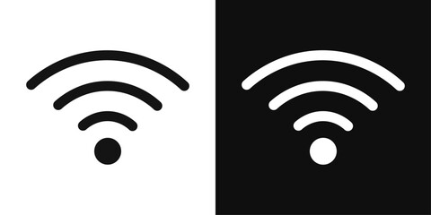 Internet Connectivity Icon Set. Wireless Network Symbol. Mobile Data Emblem. Wi-Fi Signal Representation.