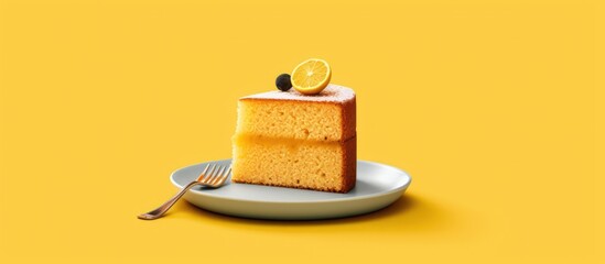 pieces of yellow cake on a plate