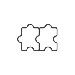 Strategy Game Icon Set. Puzzle Solution Symbol. Jigsaw Game Part Sign. Logic Puzzle Icon.