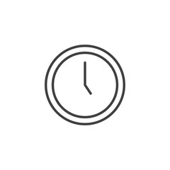 Time Indicator Icon Set. Five O'Clock Symbol. Office Hour Sign. Clock Showing Five Icon.