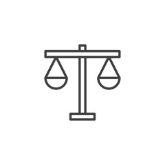 Justice Icon Set. Legal Scale Symbol. Court Judgment Sign. Balance of Justice Icon.