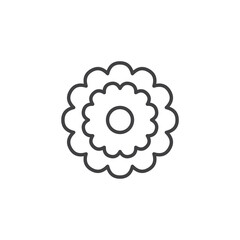 Botanical Icon Set. Flower Pictogram. Floral Design Symbol. Spring Bloom Icon.