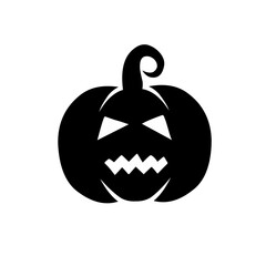 set of black Halloween pumpkin icons vector