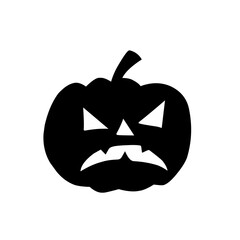 set of black Halloween pumpkin icons vector