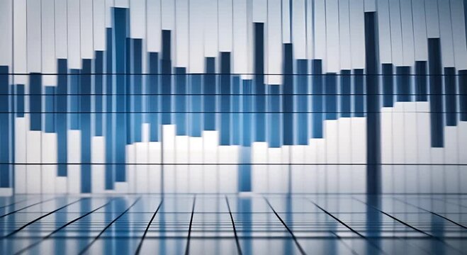 Digital bar chart with growing business concept 4K Resolution
